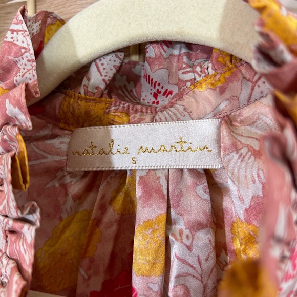 Natalie Martin Leslie Top in Heirloom Rose Floral Silk Blouse Size Small - Picture 3 of 7
